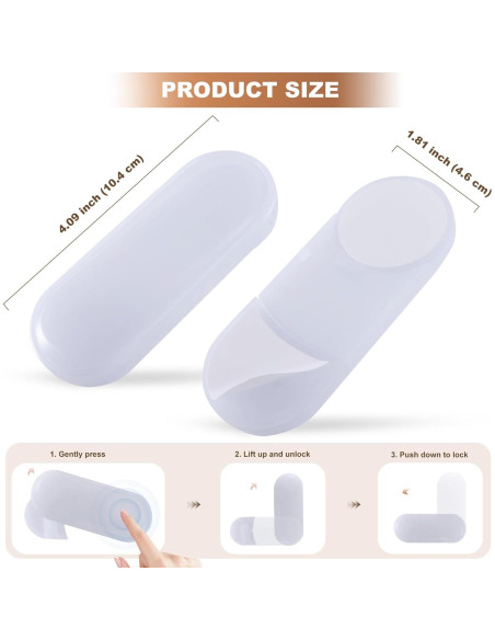 Cerraduras de Seguridad para Gabinetes TenLaitech - 6 Piezas