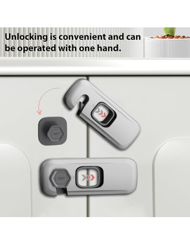 5 Cerraduras de Seguridad para Niños DENENTT - Gris