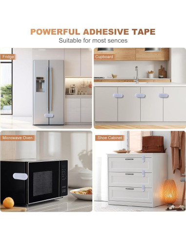 Cerraduras de Seguridad para Gabinetes TenLaitech - 6 Piezas