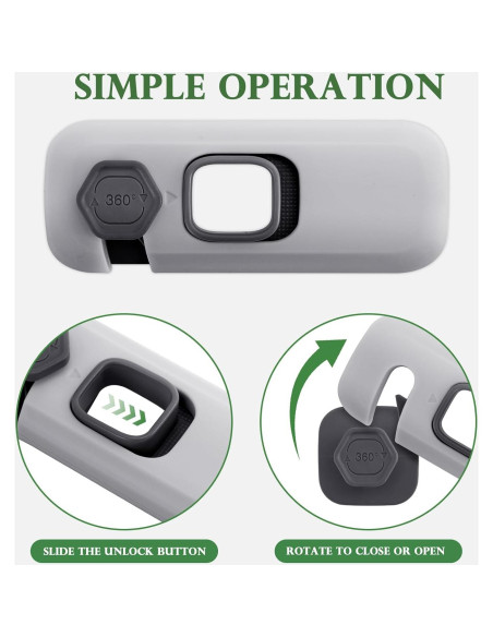 5 Cerraduras de Seguridad para Niños DENENTT - Gris