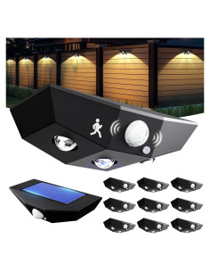 Paquete de 12 luces solares Smartdany con sensor de movimiento