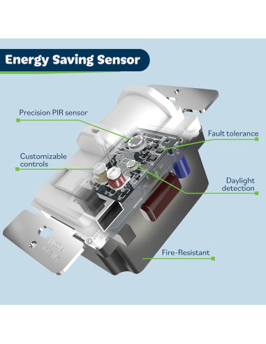 Interruptor de Luz con Sensor de Movimiento TOPGREENER 2 Paquete