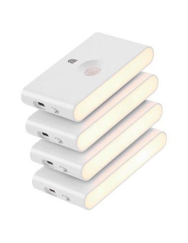Paquete de 4 Luces Nocturnas Recargables UNIDISCIPLE con Sensor