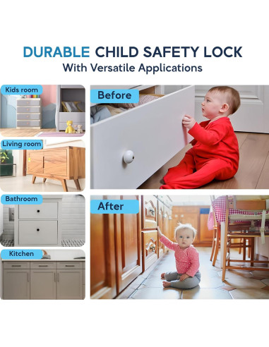 Kit de 36 Cerraduras Magnéticas para Gabinetes - Seguridad Infantil
