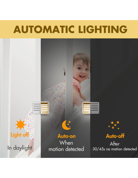 Luces Nocturnas LED con Sensor de Movimiento EverBrite - 3 Piezas