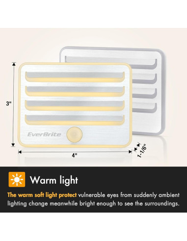 Luces Nocturnas LED con Sensor de Movimiento EverBrite - 3 Piezas