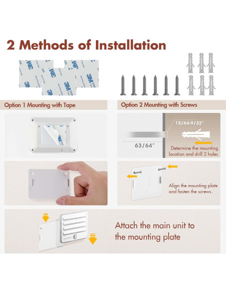 Luces Nocturnas LED con Sensor de Movimiento EverBrite - 3 Piezas