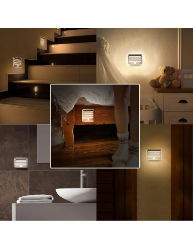 Luces Nocturnas LED con Sensor de Movimiento EverBrite - 3 Piezas