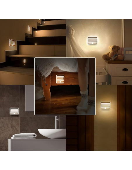 Luces Nocturnas LED con Sensor de Movimiento EverBrite - 3 Piezas