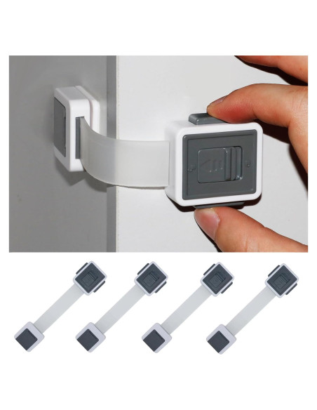 Bloqueos de Gabinete KongNai a Prueba de Niños - Paquete de 4