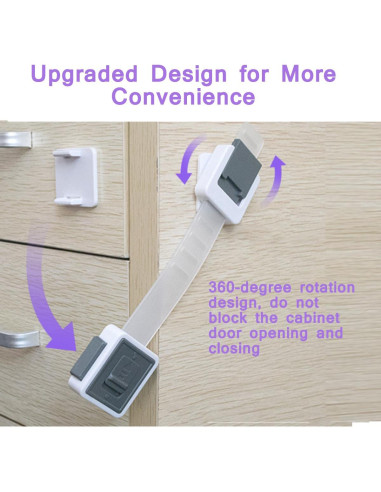 Bloqueos de Gabinete KongNai a Prueba de Niños - Paquete de 4