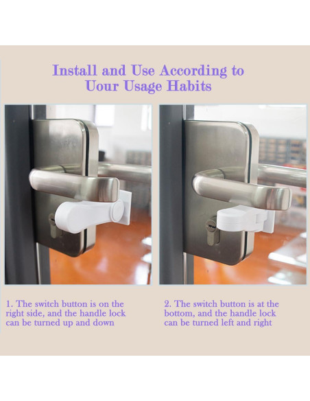 Bloqueos de Palanca de Puerta a Prueba de Niños KongNai - 6 Unidades