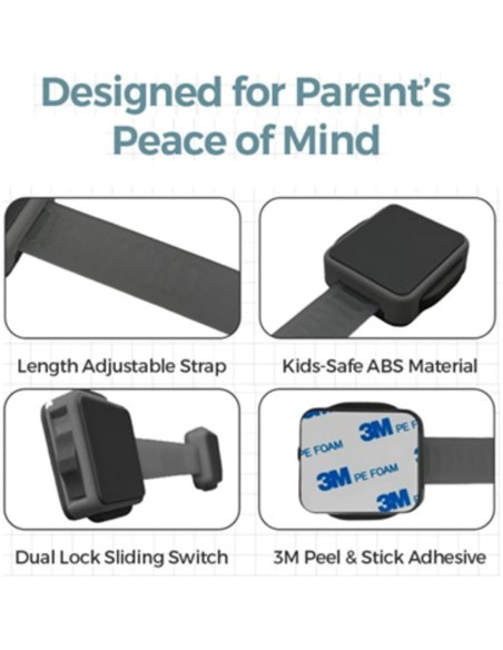 Cerraduras de Seguridad para Gabinetes Bebés 6 Unidades Marrón Cerraduras de Seguridad para Gabinetes Bebés 6 Unidades Marrón