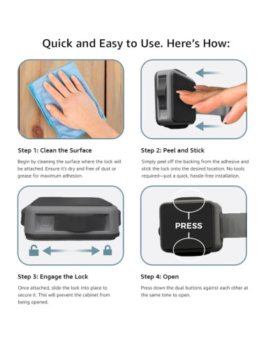 Cerraduras de Seguridad para Gabinetes Bebés 6 Unidades Marrón