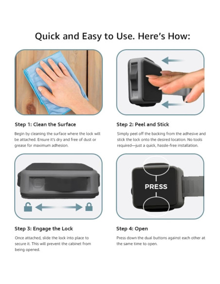 Cerraduras de Seguridad para Gabinetes Bebés 6 Unidades Marrón Cerraduras de Seguridad para Gabinetes Bebés 6 Unidades Marrón