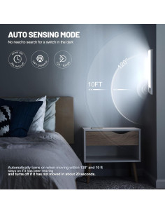 Paquete de 6 luces LED recargables EVERDOSS 20.32 cm con sensor 2