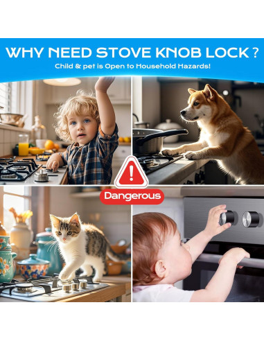 Cubiertas de Seguridad para Perillas de Estufa de Gas - 5 Unidades