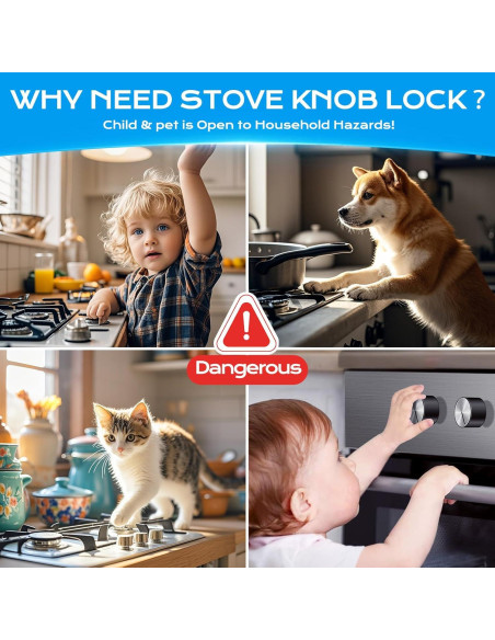 Cubiertas de Seguridad para Perillas de Estufa de Gas - 5 Unidades