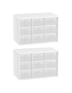 Organizador de Cajones Crayfomo 9 Cajones Plástico Blanco 18x10x12cm