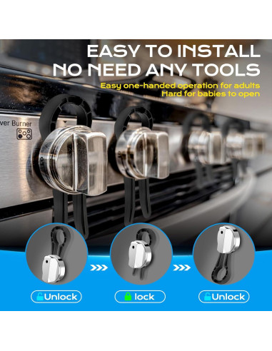 Cubiertas de Seguridad para Perillas de Estufa de Gas - 5 Unidades