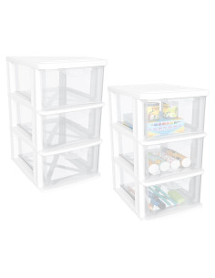 Organizador de Escritorio ihomecooker Mini 3 Cajones Blanco