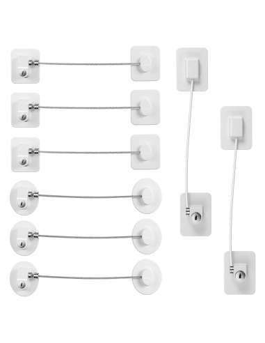 Cerraduras de Seguridad para Refrigerador Hotop - 8 Piezas con 10 Llaves