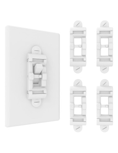 Protector de Interruptor de Luz HONGKONG HONG LE 4 Unidades Blanco