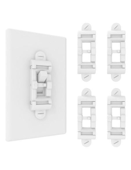 Protector de Interruptor de Luz HONGKONG HONG LE 4 Unidades Blanco