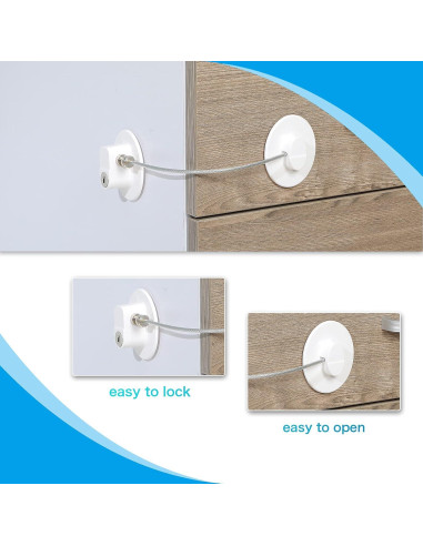 Cerraduras de Seguridad para Refrigerador Hotop - 8 Piezas con 10 Llaves