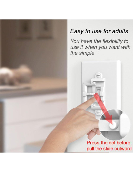 Protector de Interruptor de Luz HONGKONG HONG LE 4 Unidades Blanco