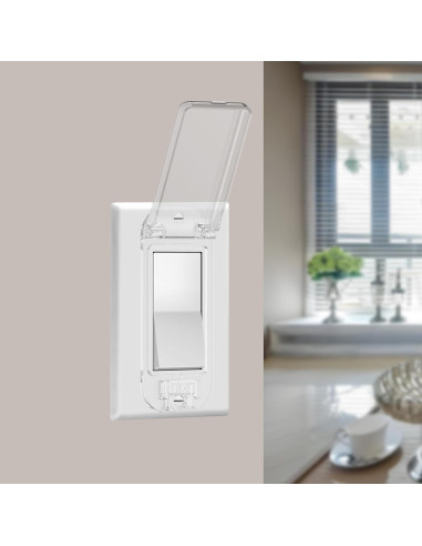 Cubierta de Interruptor de Luz LRANFOW 4 Paquetes Transparente