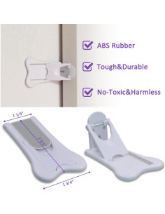 Cerradura de Seguridad Infantil KongNai para Puertas Deslizantes - 2 Unidades 2