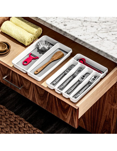 Bandeja de Cubiertos Antimicrobiana Madesmart 5 Compartimentos