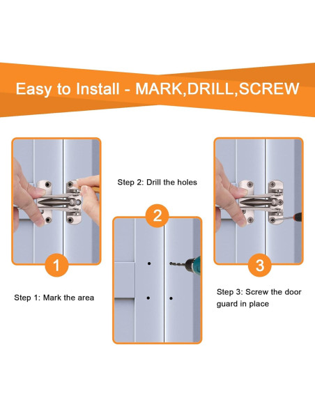 Cerradura de Seguridad para Puerta CeeDa 3 Pack con Barra Oscilante
