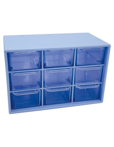 Organizador de Escritorio JIAFUJIN Azul 9 Cajones Portátil
