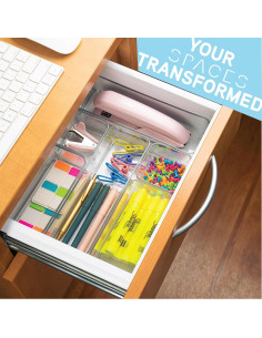 Organizadores de Cajones de Plástico Transparente Primebox - 6 Piezas 2