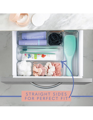 Organizadores de Cajones de Plástico Transparente Primebox - 6 Piezas