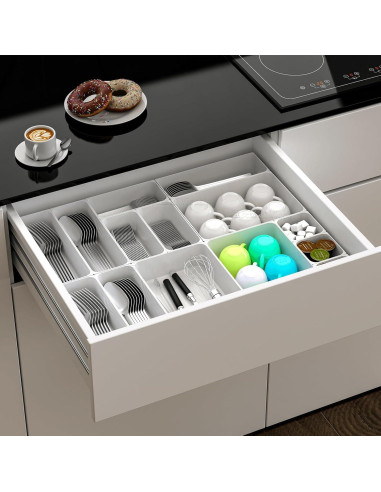 Juego de Organizadores de Cajones SuoXing 25 Piezas Blanco