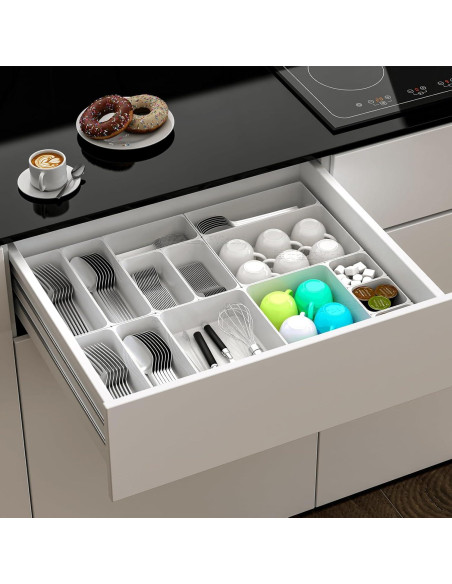 Juego de Organizadores de Cajones SuoXing 25 Piezas Blanco