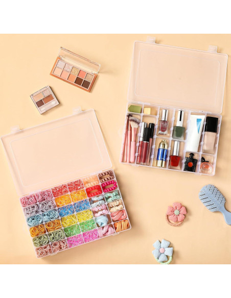 Cajas organizadoras de plástico AOZITA 36 compartimentos 2 unidades