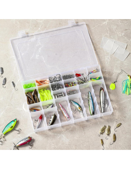 Cajas organizadoras de plástico AOZITA 36 compartimentos 2 unidades