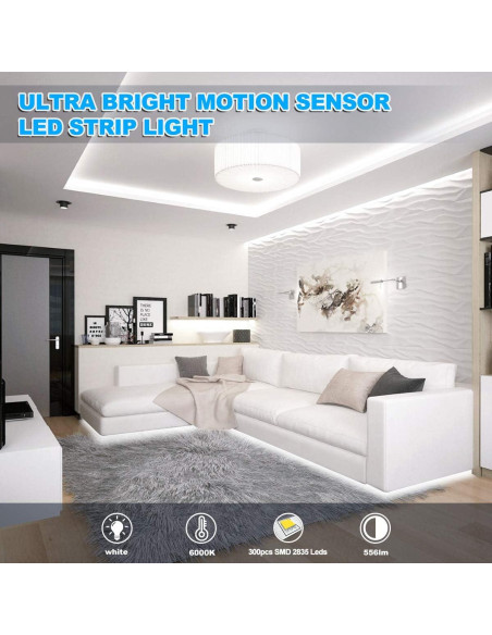 Tira LED activada por movimiento MY BEAUTY LIGHT 5m blanca