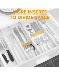 Divisores de Cajones de Bambú SpaceAid - 9 Piezas, 3 Tamaños 2