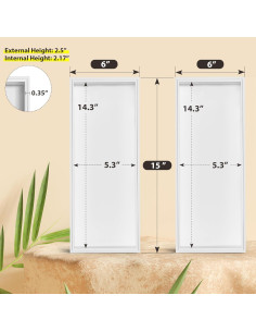 Organizadores de Cajones de Bambú Greatseas - Juego de 2, 38x15x6.4 cm 2