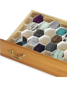 Organizador de Cajones Honeycomb Whitmor - Blanco - Set de 3 2