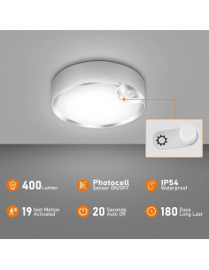 Luz de Techo LED TOOWELL con Sensor de Movimiento 400LM 2