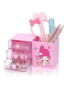 Organizador de Oficina Roffatide Anime Rosa 14x7x8cm