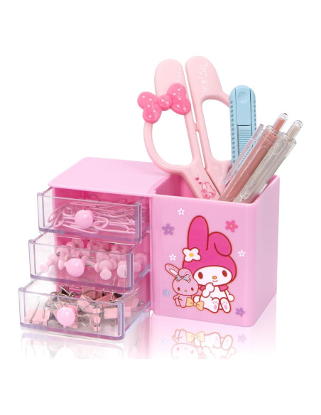 Organizador de Oficina Roffatide Anime Rosa 14x7x8cm
