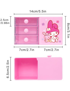 Organizador de Oficina Roffatide Anime Rosa 14x7x8cm 2