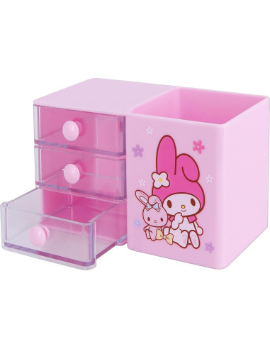 Organizador de Oficina Roffatide Anime Rosa 14x7x8cm